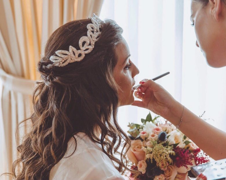 maquillaje y peinado novia